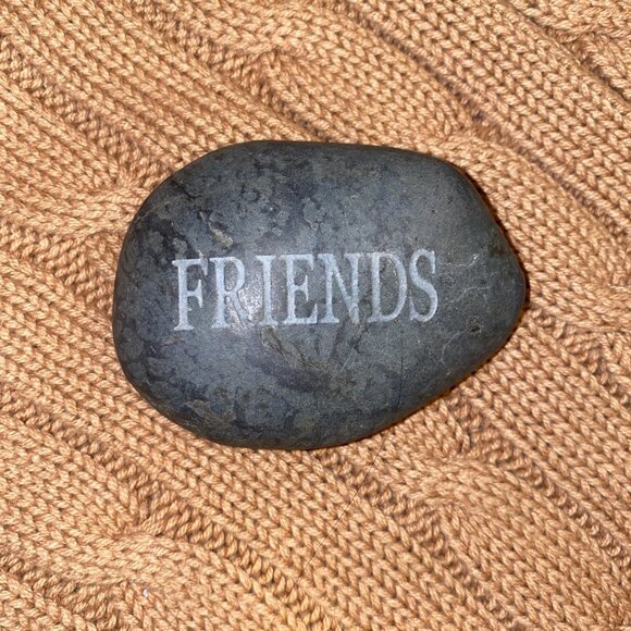 Inspirational Engraved Black River Stone - Picture 9 of 11